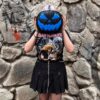 Bolsa Gótica Crossbody de Calabaza “Killer Pumpkin” Negro y Azul - Imagen 2