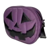 Bolsa Gótica Crossbody de Calabaza “Happy Pumpkin” Morada y Negro - Imagen 2