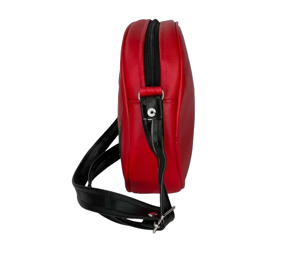 Bolsa Gótica Crossbody de Calabaza “Happy Pumpkin” Rojo y Negro - Imagen 3