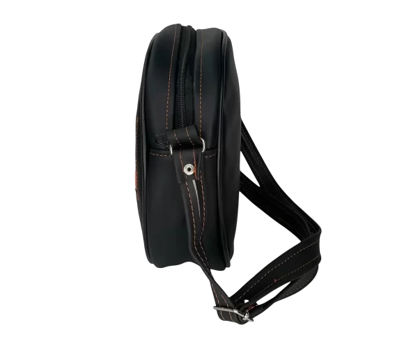 Bolsa Gótica Crossbody de Calabaza “Killer Pumpkin” Negro y Naranja Charol - Imagen 3