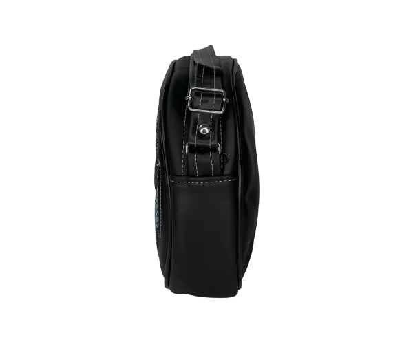 Bolsa Gótica Crossbody de Calabaza “Killer Pumpkin” Negro y Textura Tornasol - Imagen 3