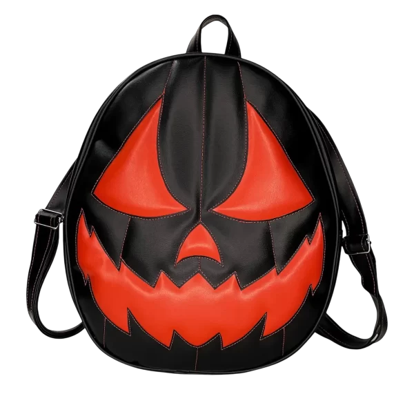 Mochila Gótica de Calabaza “Killer Pumpkin” Negro y Naranja