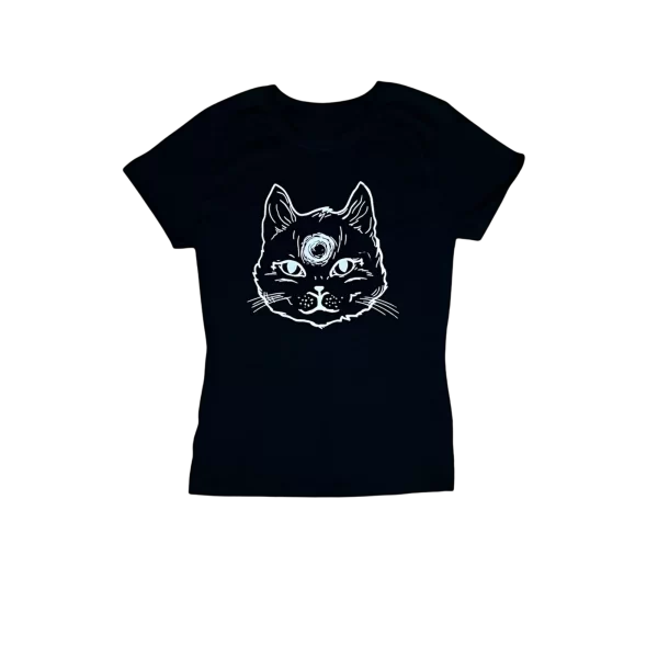 Playera de Dama con Estampado de Gato “KillerMiau”